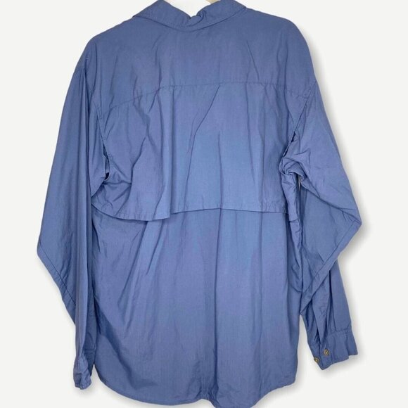 EMS Eastern Mountain Sport Button Men's Hiking Medium Blue Outdoors Camp Fishing - Picture 8 of 10